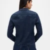 Camisa corta ajustada de denim