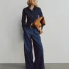Camisa corta ajustada de denim