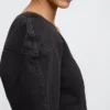 Camisa corta de vaquero con mangas acampanadas
