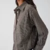 Camisa corta oversize de popelín de algodón orgánico