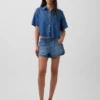 Camisa de campamento oversize de denim ultrasuave