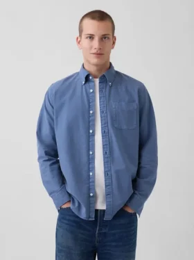 Camisa de cuadros Oxford con botones