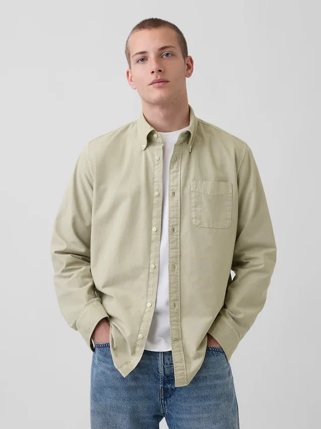 Camisa de cuadros Oxford con botones