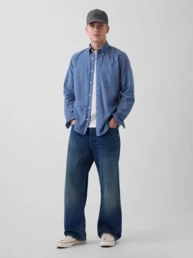 Camisa de cuadros Oxford con botones