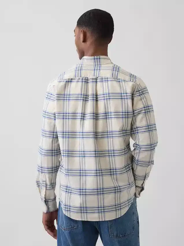 Camisa de cuadros Oxford con botones