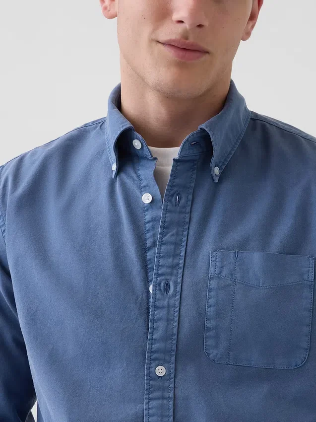 Camisa de cuadros Oxford con botones
