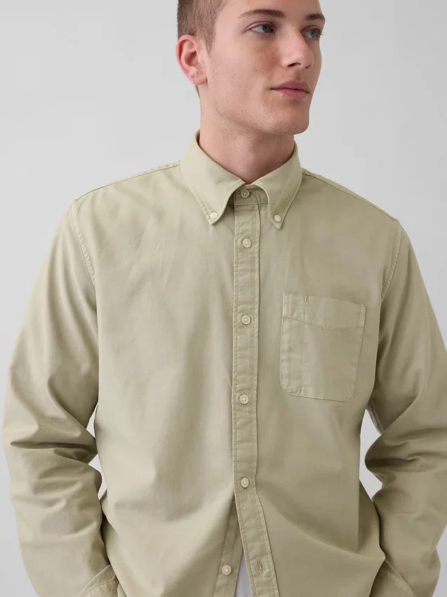 Camisa de cuadros Oxford con botones