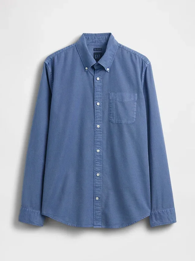 Camisa de cuadros Oxford con botones