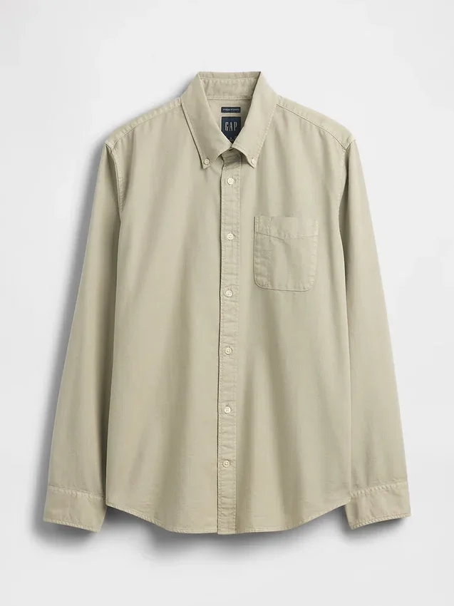 Camisa de cuadros Oxford con botones
