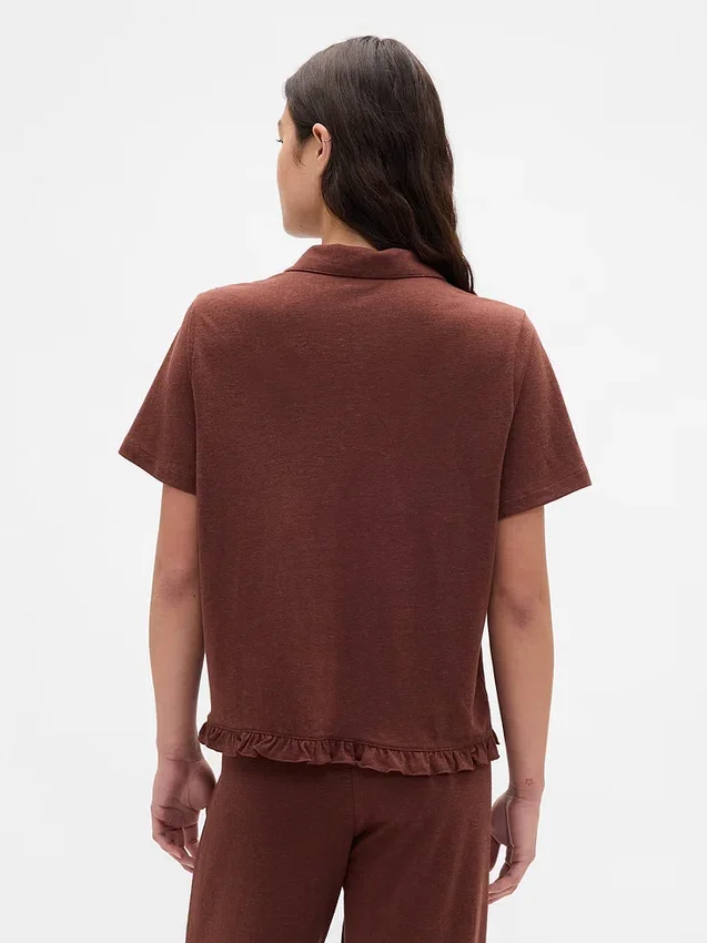 Camisa de pijama con volantes