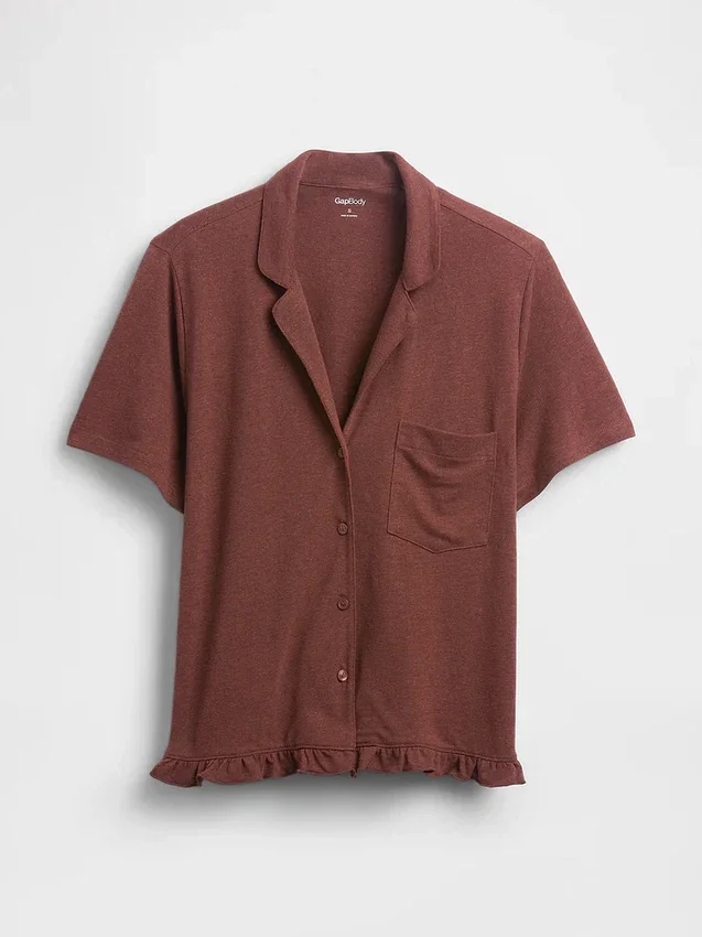 Camisa de pijama con volantes