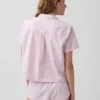 Camisa de pijama corta de popelín