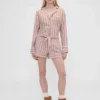 Camisa de pijama de franela a rayas de corte holgado de GAP × Summer Fridays