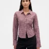 Camisa entallada de franela a cuadros