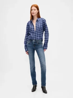 Camisa entallada de franela a cuadros