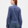 Camisa entallada de franela a cuadros