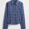 Camisa entallada de franela a cuadros