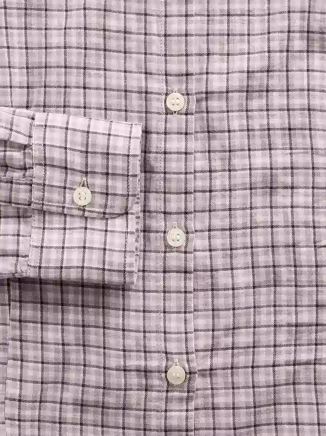 Camisa entallada de franela a cuadros