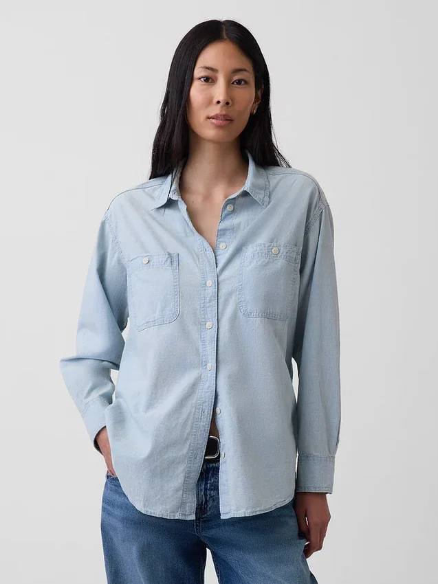 Camisa grande de vaquero