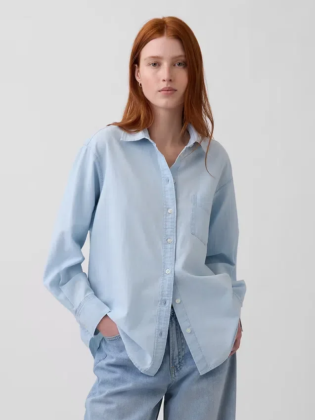 Camisa grande de vaquero