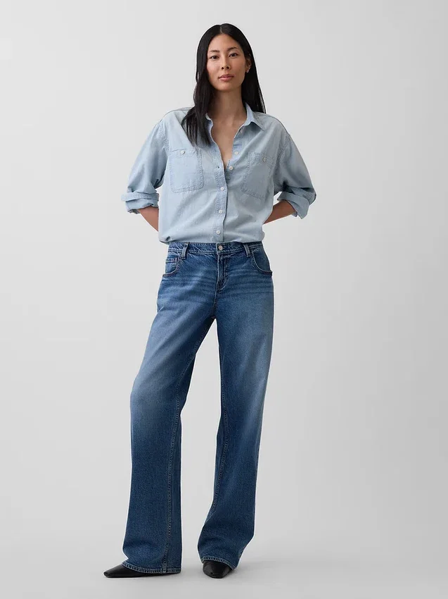 Camisa grande de vaquero