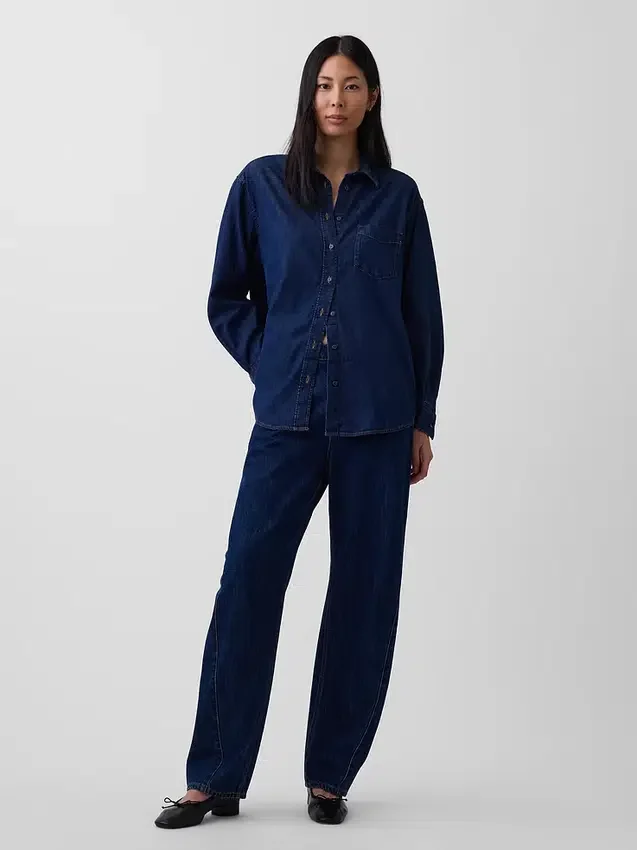 Camisa grande de vaquero