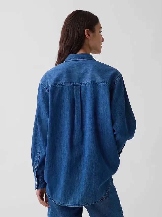 Camisa grande de vaquero