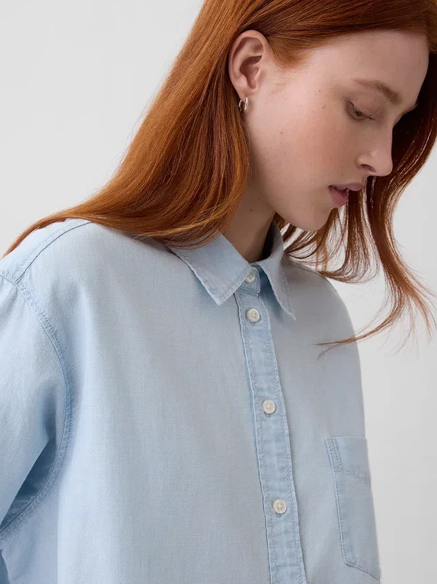Camisa grande de vaquero