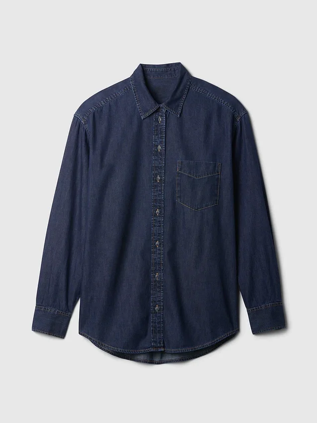 Camisa grande de vaquero