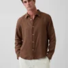Camisa holgada 100 % lino