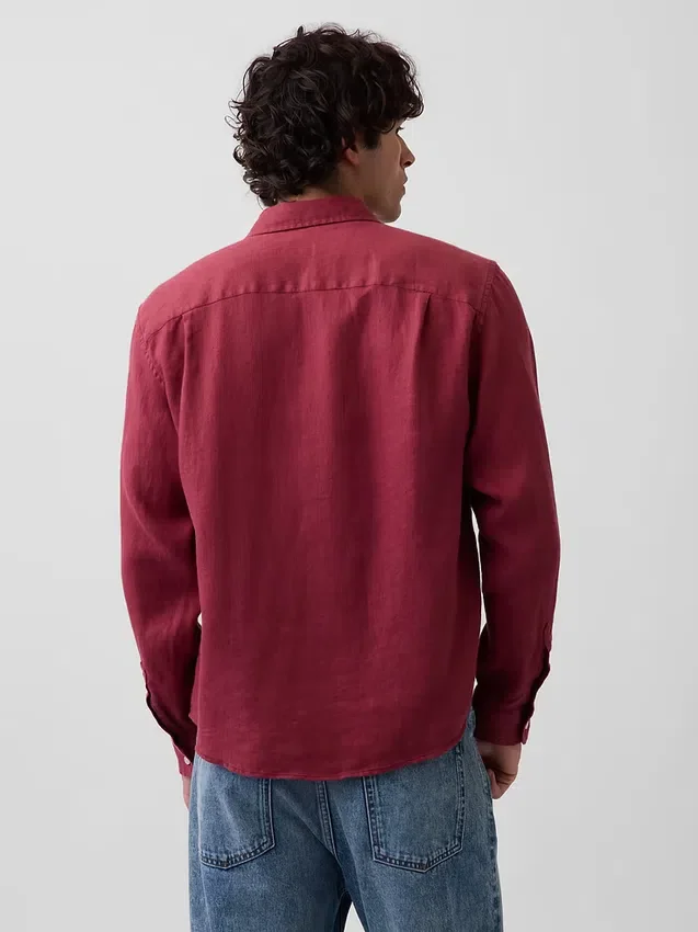 Camisa holgada 100 % lino