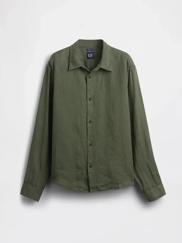 Camisa holgada 100 % lino