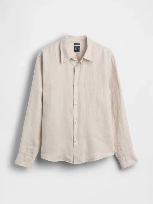 Camisa holgada 100 % lino