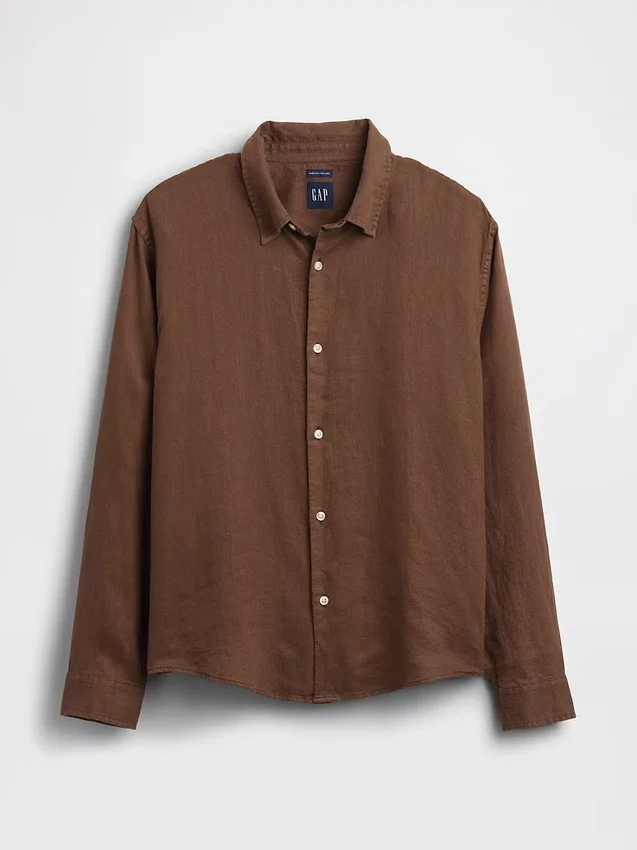 Camisa holgada 100 % lino