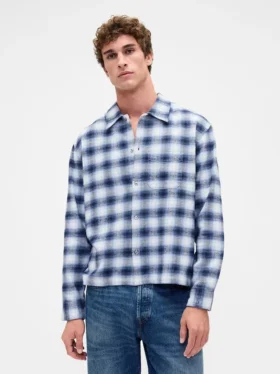 Camisa holgada de franela de algodón orgánico