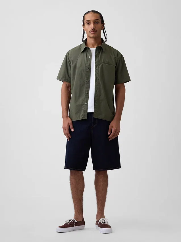 Camisa holgada de popelín