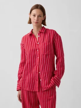 Camisa oversize 100 % lino