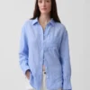 Camisa oversize 100 % lino
