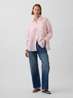 Camisa oversize 100 % lino