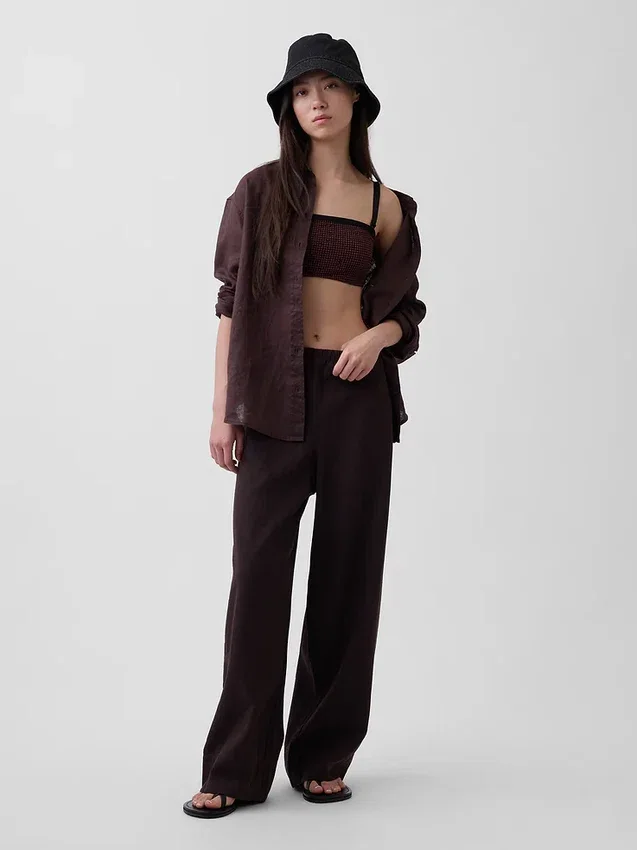 Camisa oversize 100 % lino
