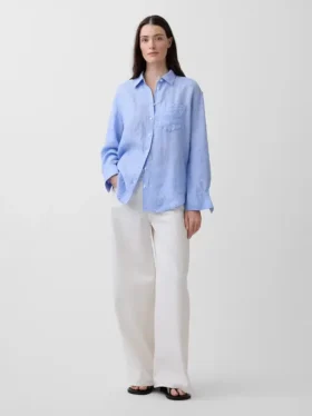 Camisa oversize 100 % lino