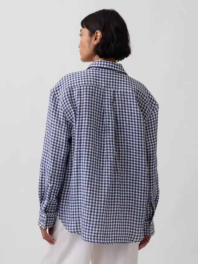 Camisa oversize 100 % lino