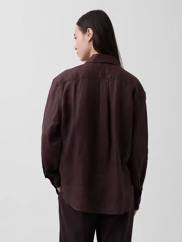 Camisa oversize 100 % lino