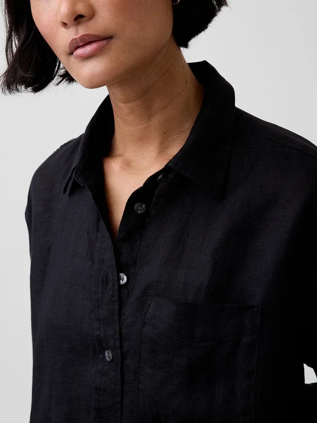 Camisa oversize 100 % lino