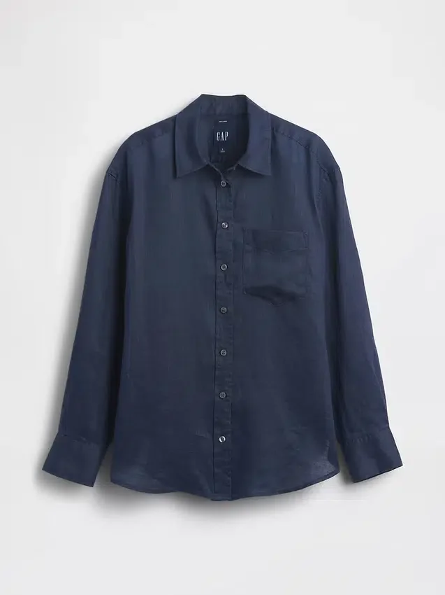 Camisa oversize 100 % lino