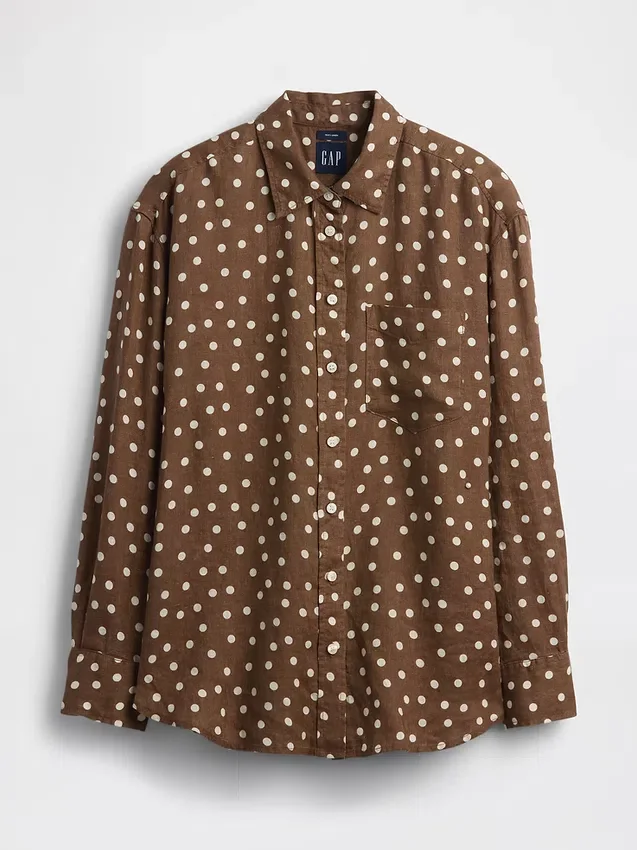 Camisa oversize 100 % lino