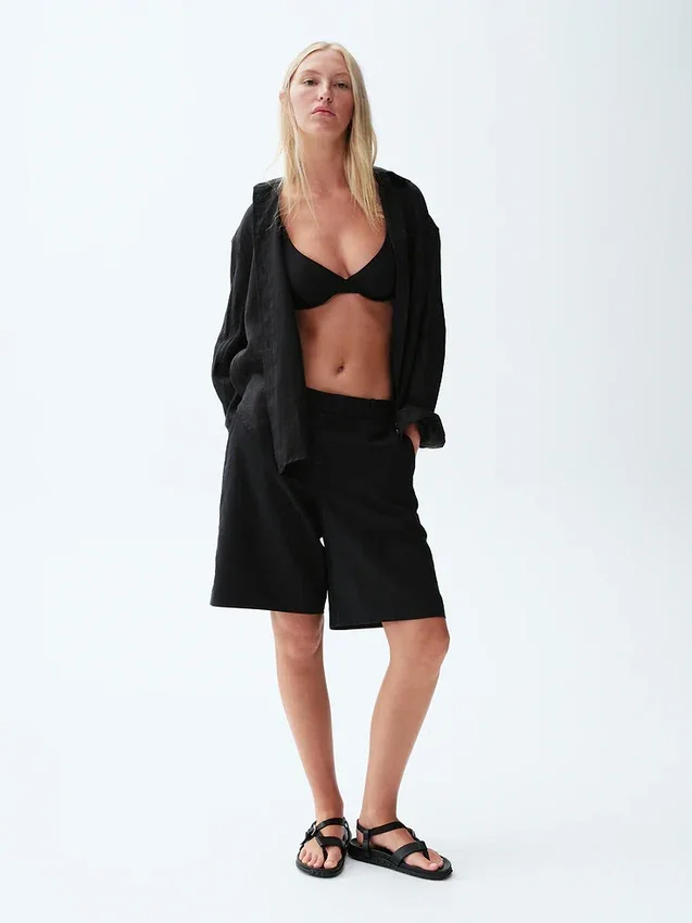 Camisa oversize 100 % lino