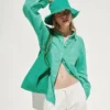 Camisa oversize 100 % lino