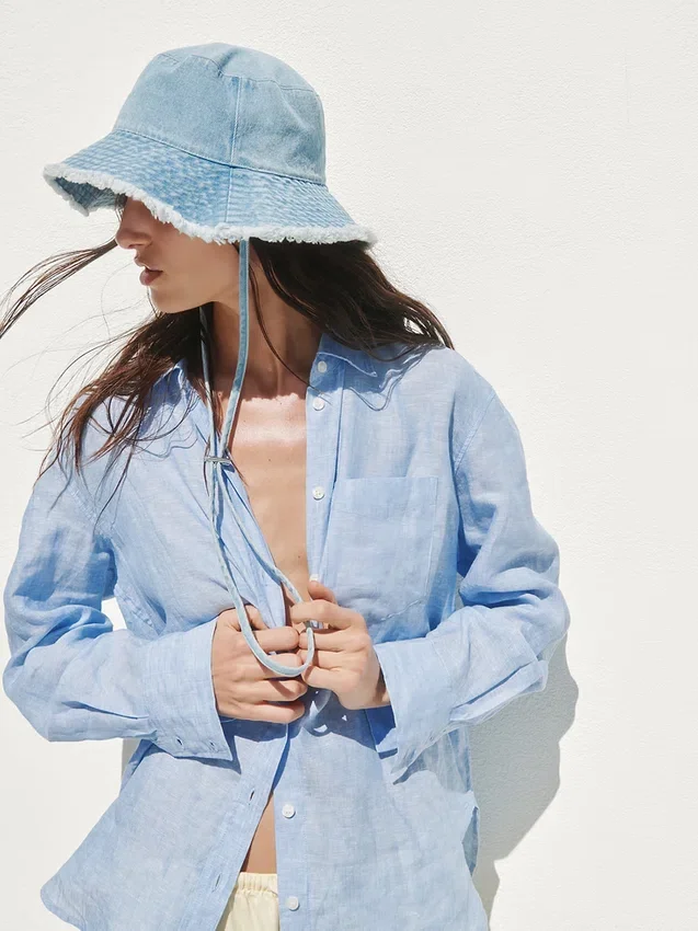 Camisa oversize 100 % lino