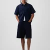 Camisa utilitaria de corte holgado y bajo recto